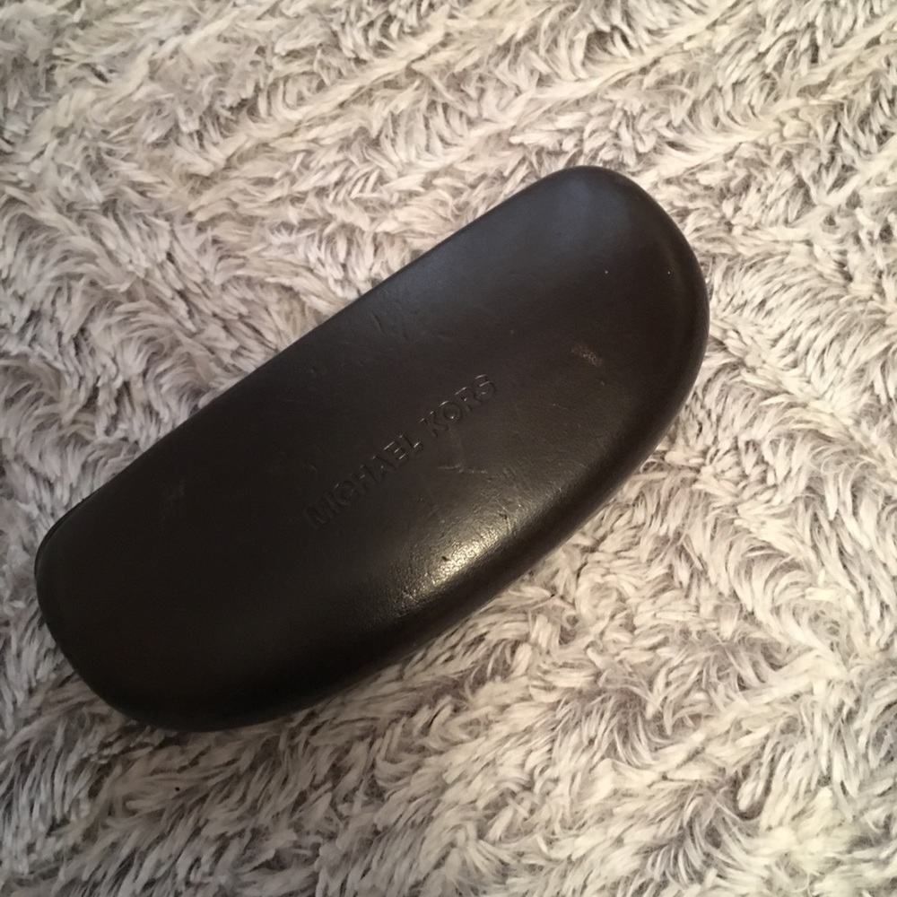 Brown leather Michael Kors Sunglass case